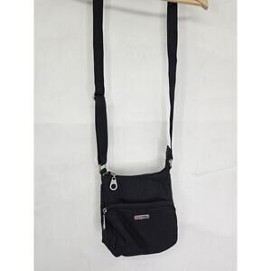BAGGALLINI Uptown Mini Black Nylon Crossbody Bag Boho Travel Bag